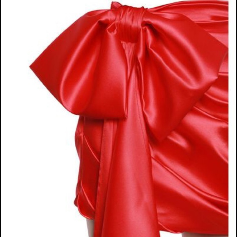 $2K Alta moda satin silk skirt with Big bow FIRM - Picture 5 of 9